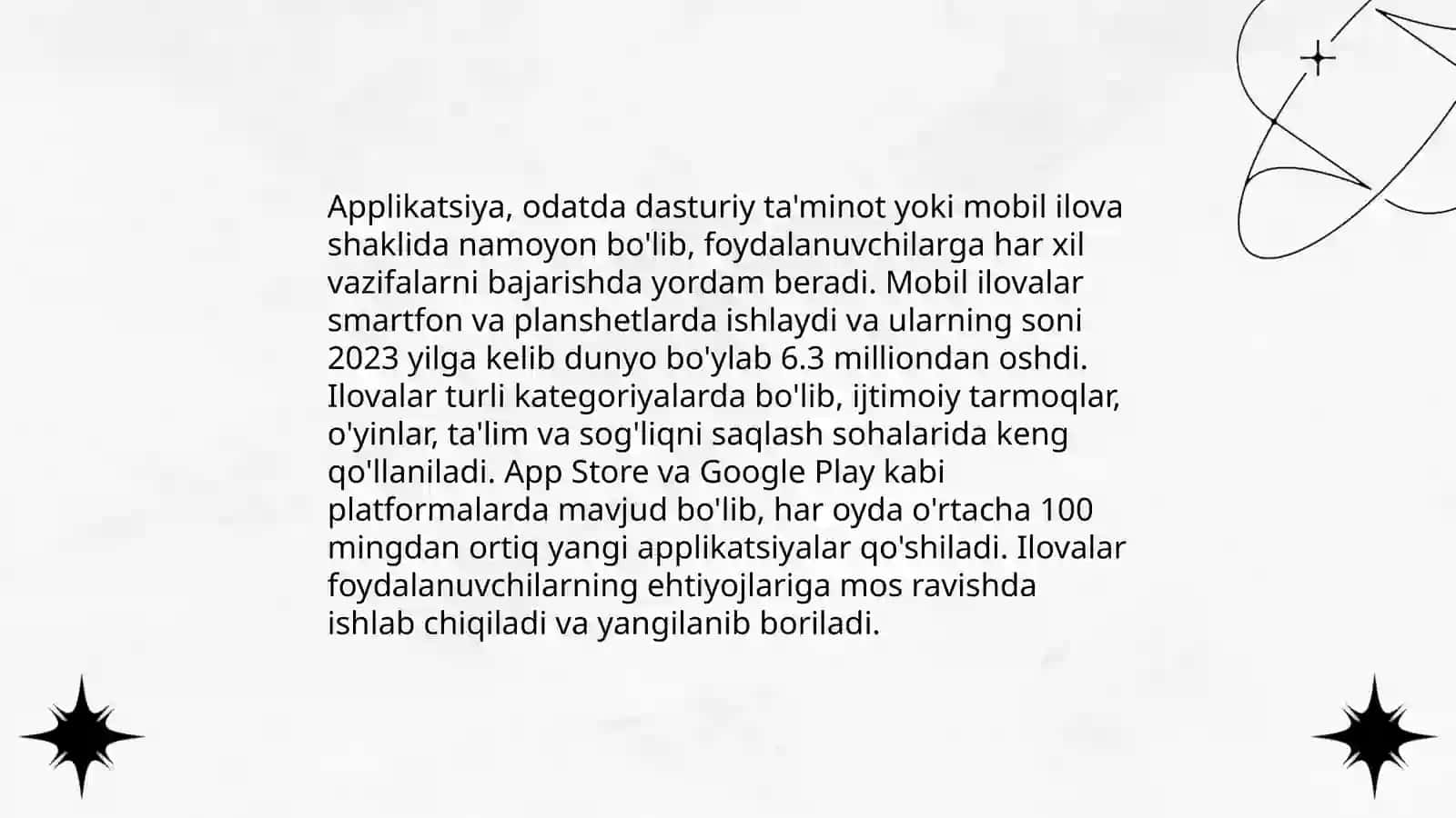 Applikatsiya haqida umumiy tushuncha 4