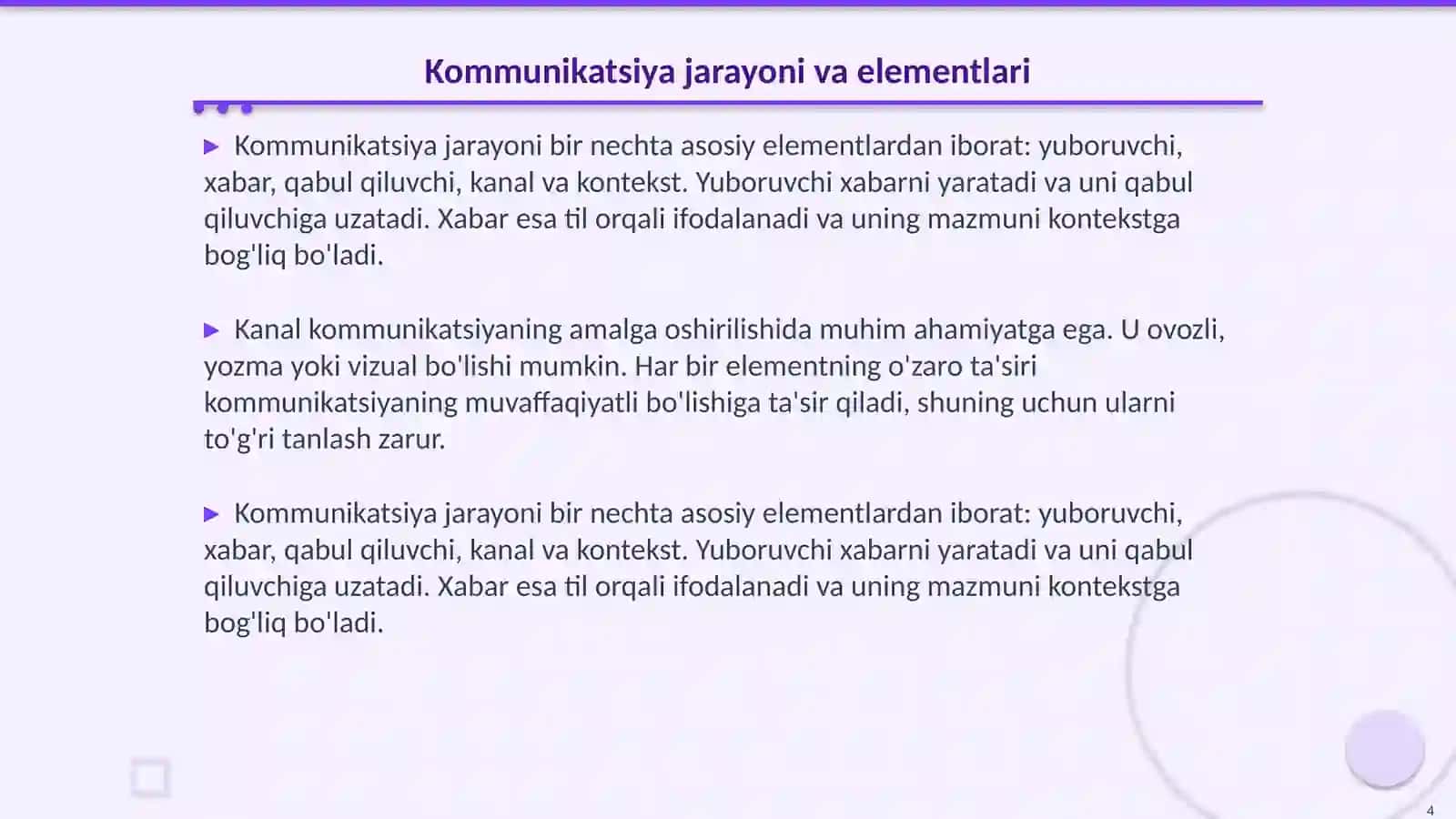 Muloqot va kommunikatsiya 4