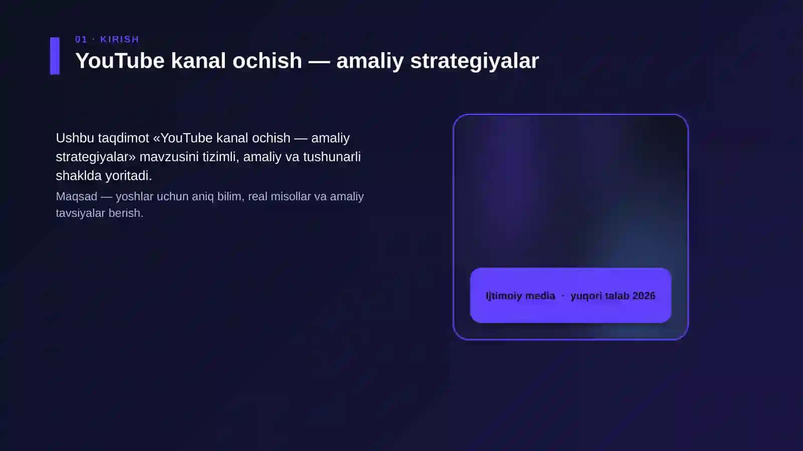 YouTube kanal ochish — amaliy strategiyalar 4