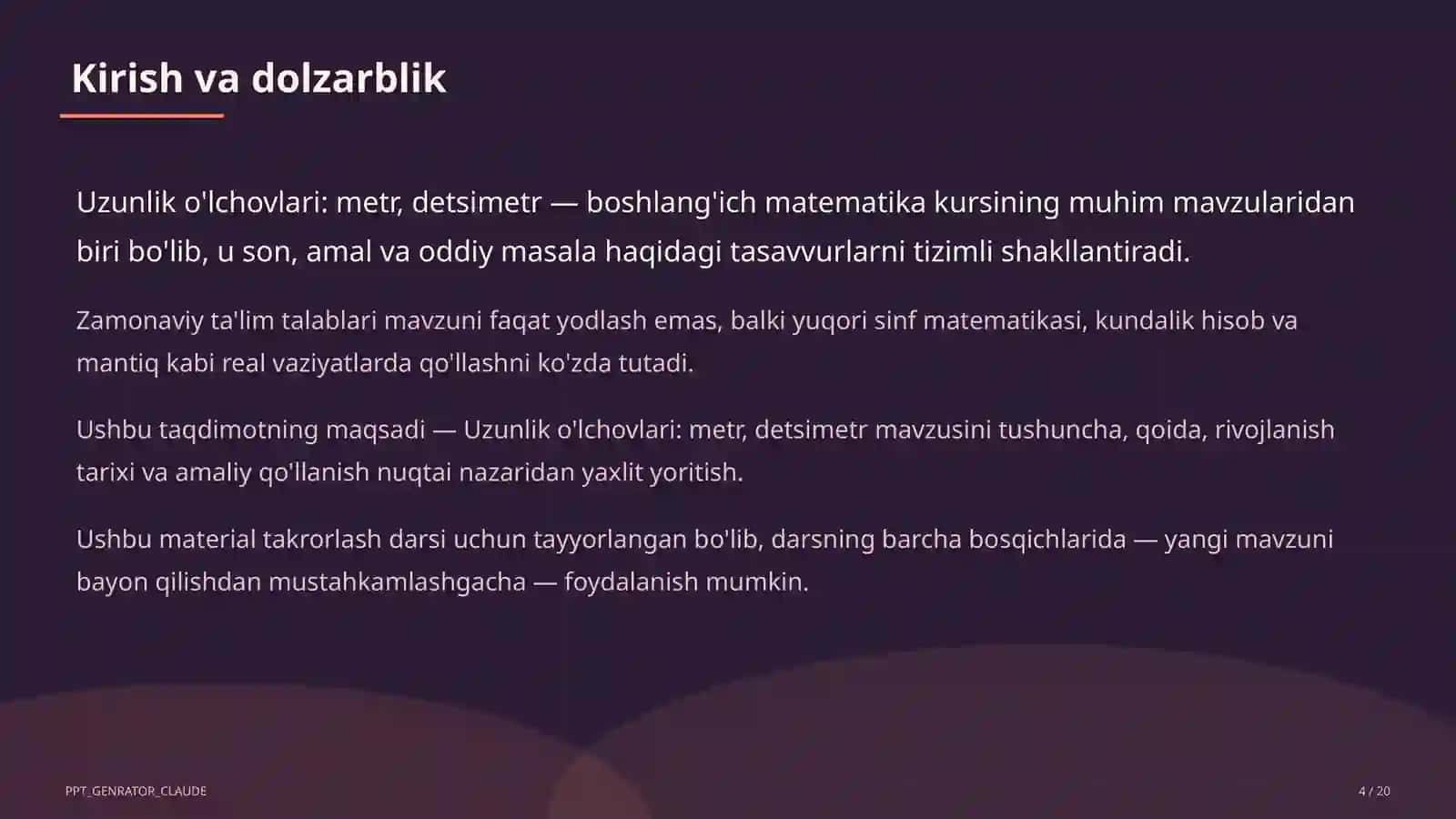 Metodlar va amaliy topshiriqlar 4