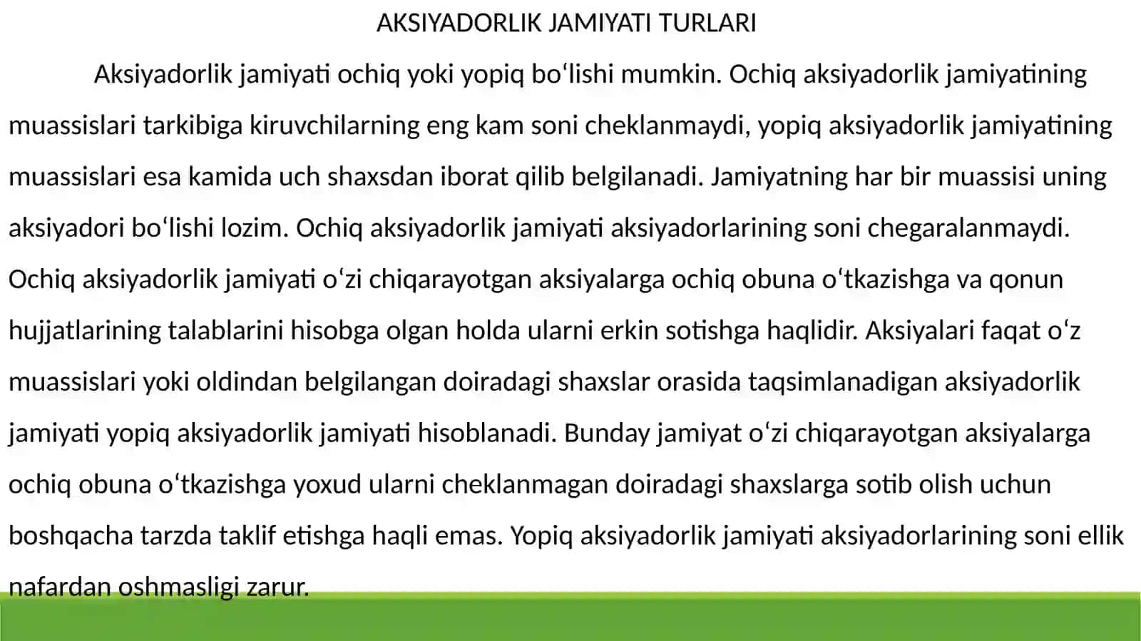 Aksiyadorlik Jamiyati Turlari 4