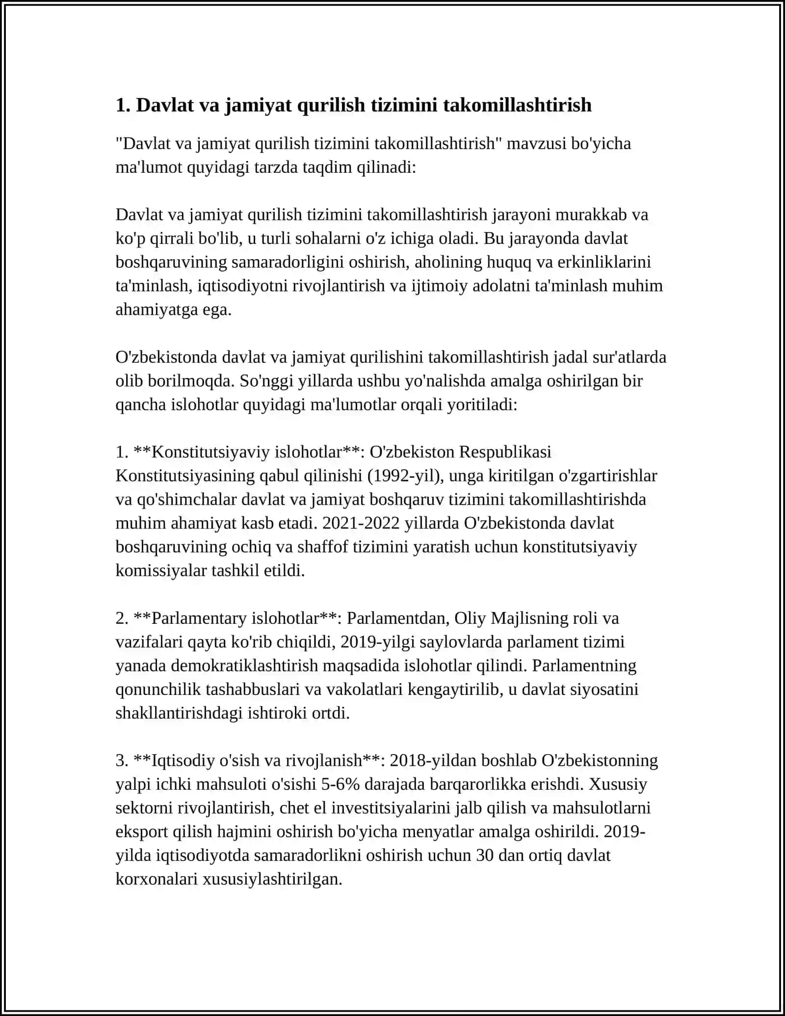 2017-2021-YILLARDA O‘ZBEKISTON RESPUBLIKASINI RIVOJLANTIRISHNING BESHTA USTUVOR YO‘NALISHI BO‘YICHA HARAKATLAR STRATEGIYASI UNING MOHIYATI VA MAZMUNI 4