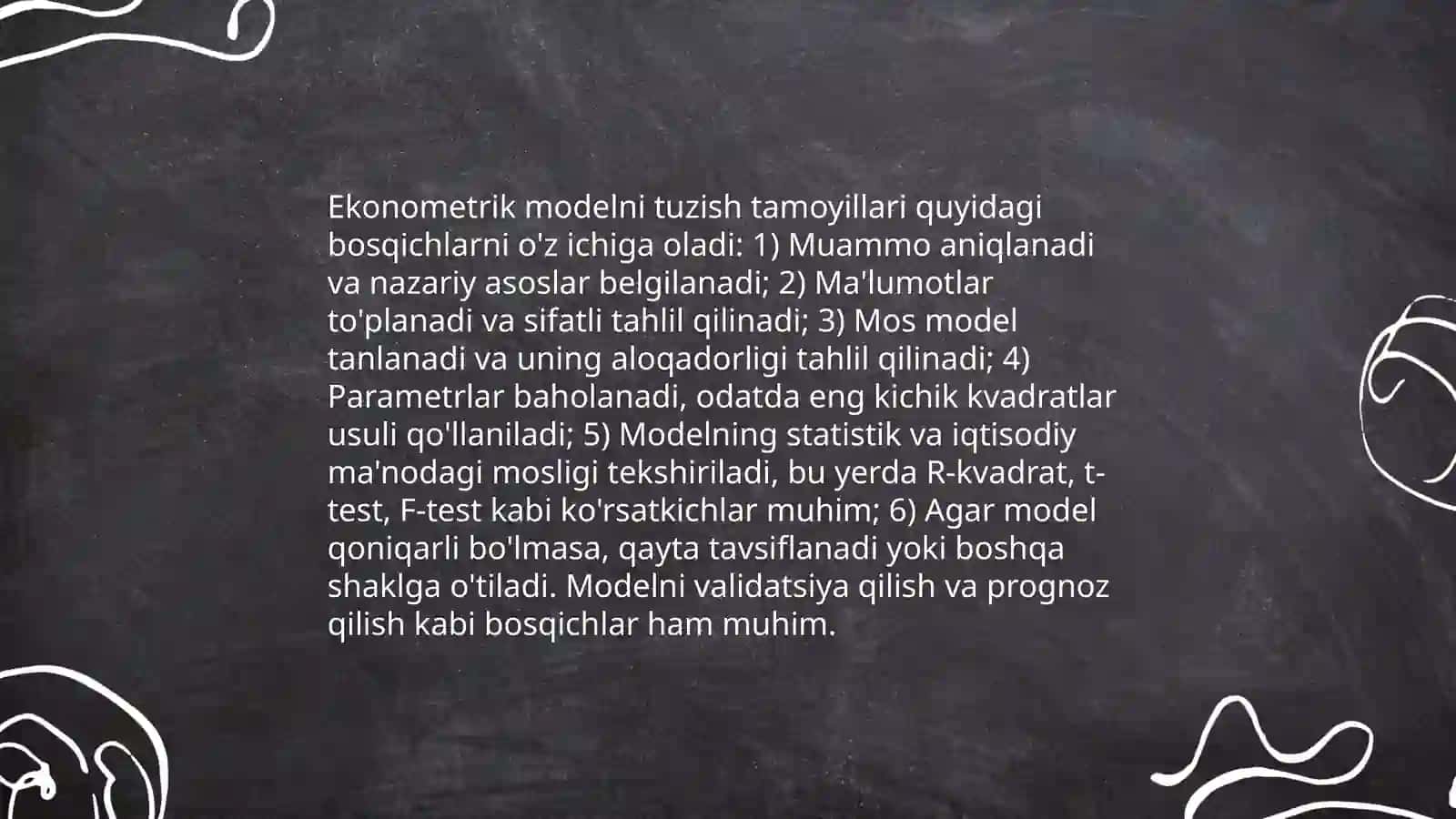 Adetliv va multiplikativ ekonometrik modellarni tuzish 4
