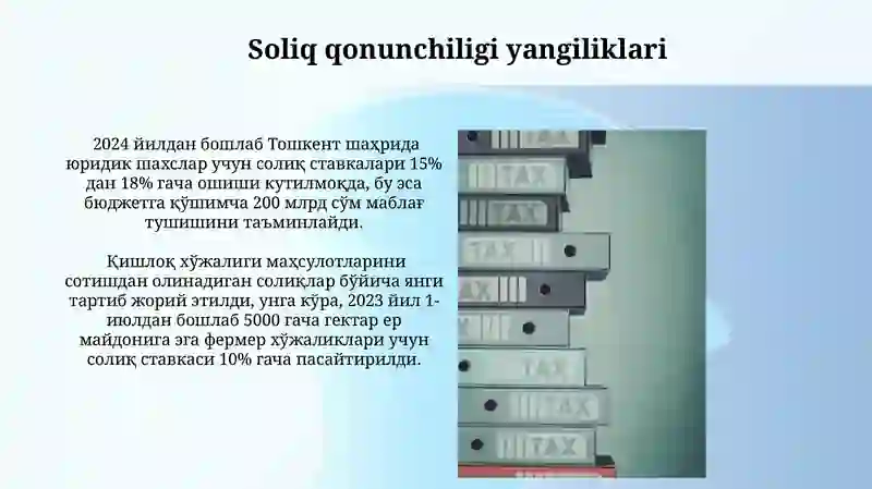 Soliq qonunchiligida soliq to'lovchilarning majburiyatlari 4