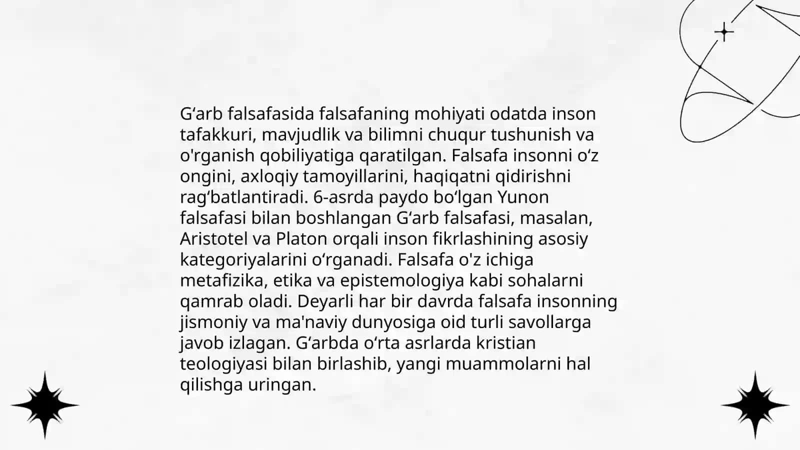 Falsafaning mohiyatiga oid Sharq va Gʻarb mutafakkirlarining tariflari 4