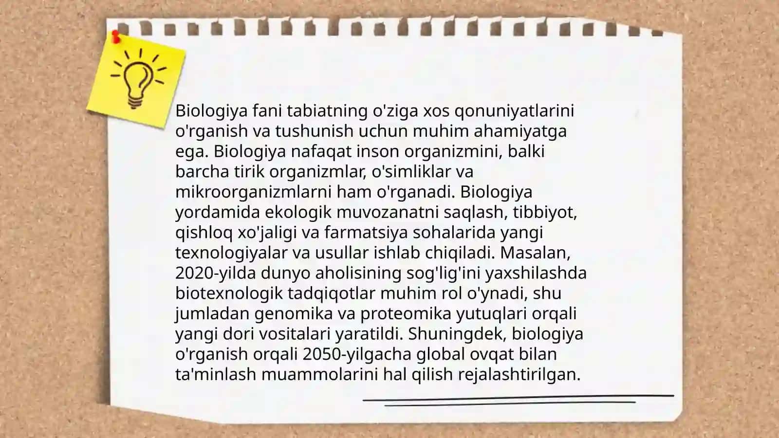 Tabiat bilan tanishtirish fanining fanlar kesimida tutgan oʻrni 4