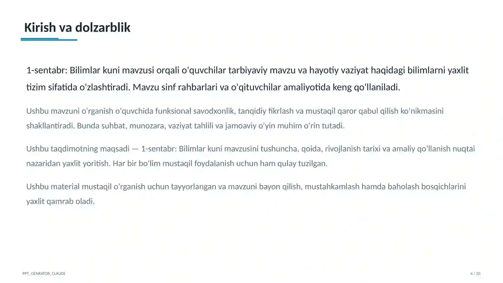 1-sentabr: Bilimlar kuni 4
