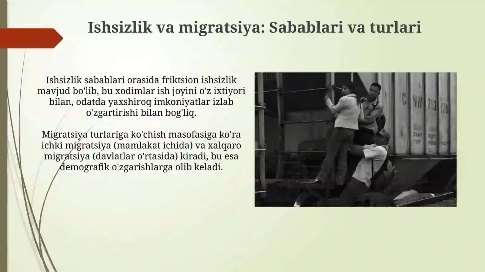 Ijtimoiy muammolar va ularning shaxsga ta'siri: Ishsizlik va migratsiya 4