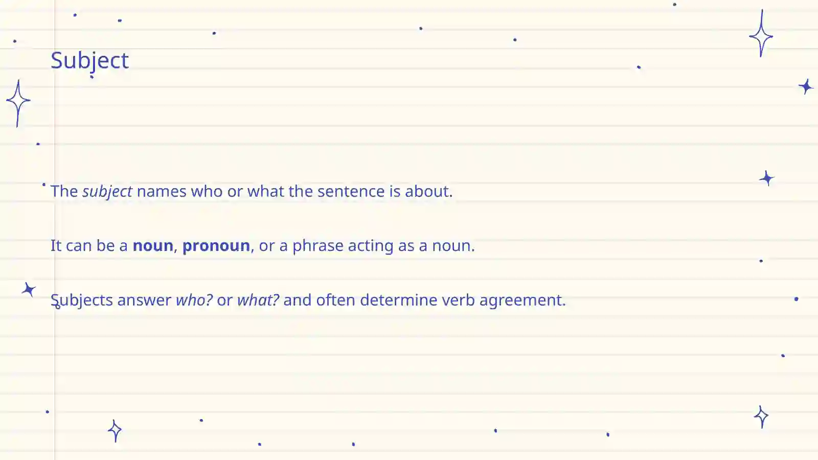 Sentence Parts 4