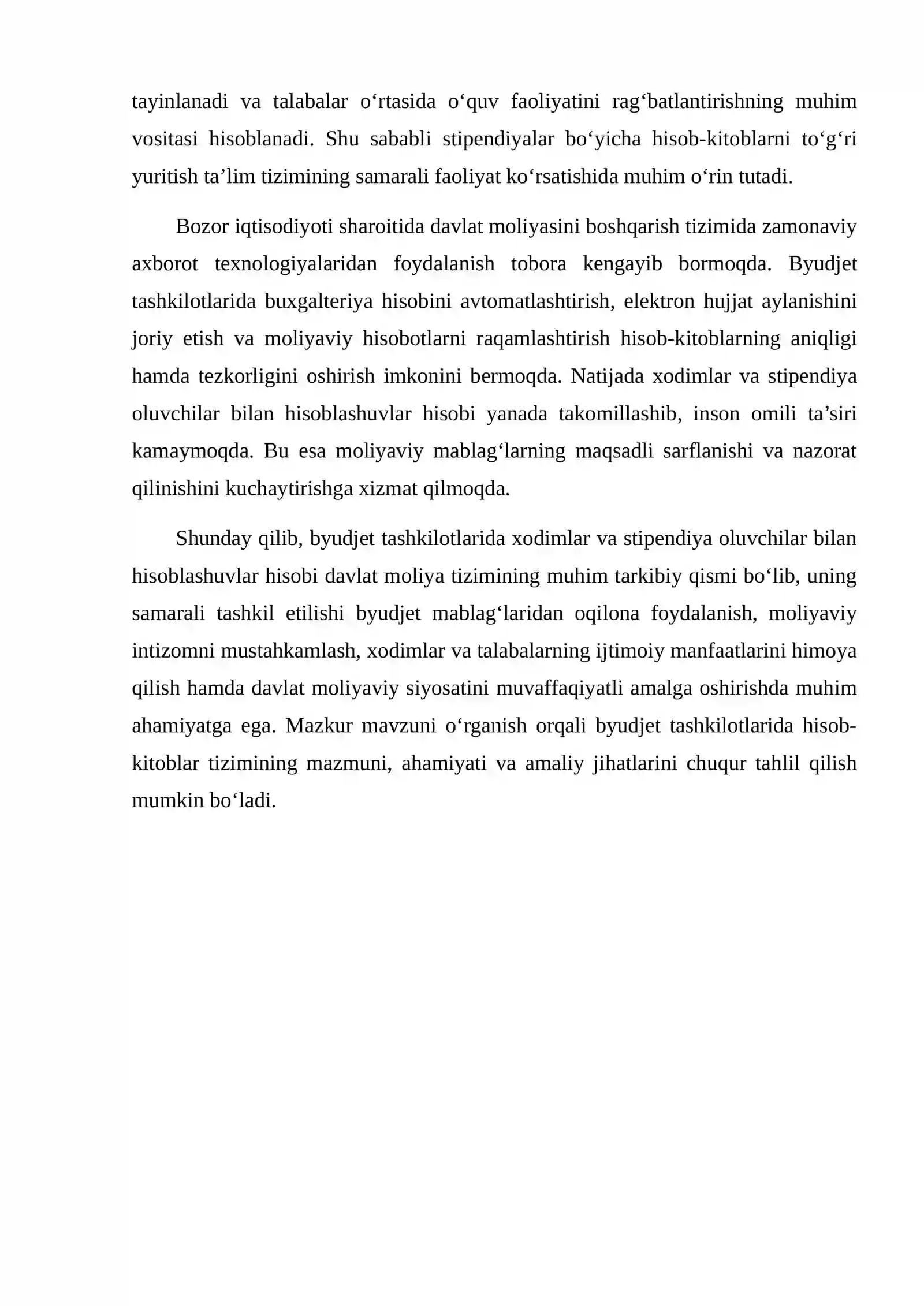Byudjet tashkilotlarida xodimlar va stipendiya oluvchilar bilan hisoblashuvlar hisobi 4