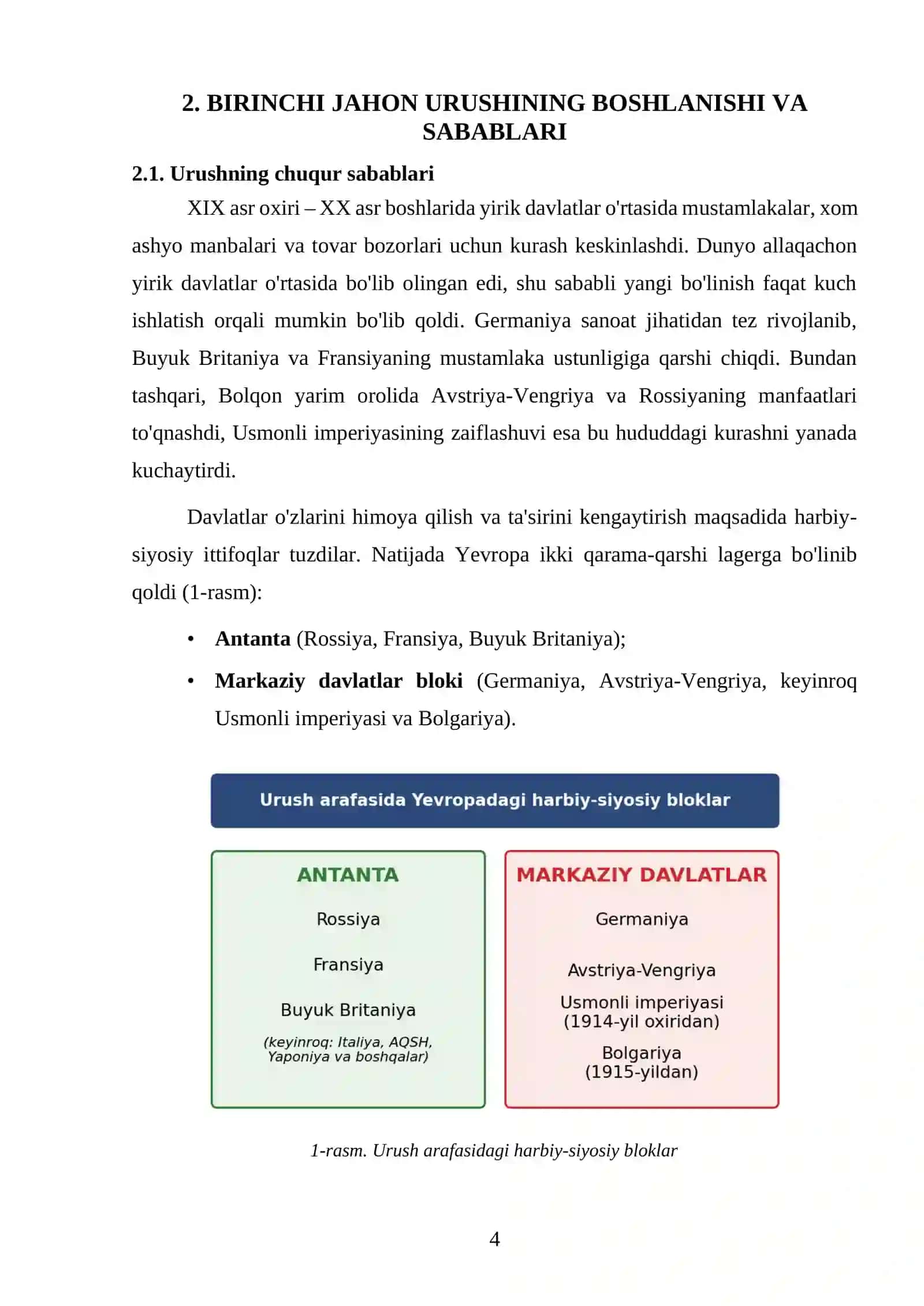 Birinchi jahon urushining boshlanishi va uning Turkistonga ta'siri 4