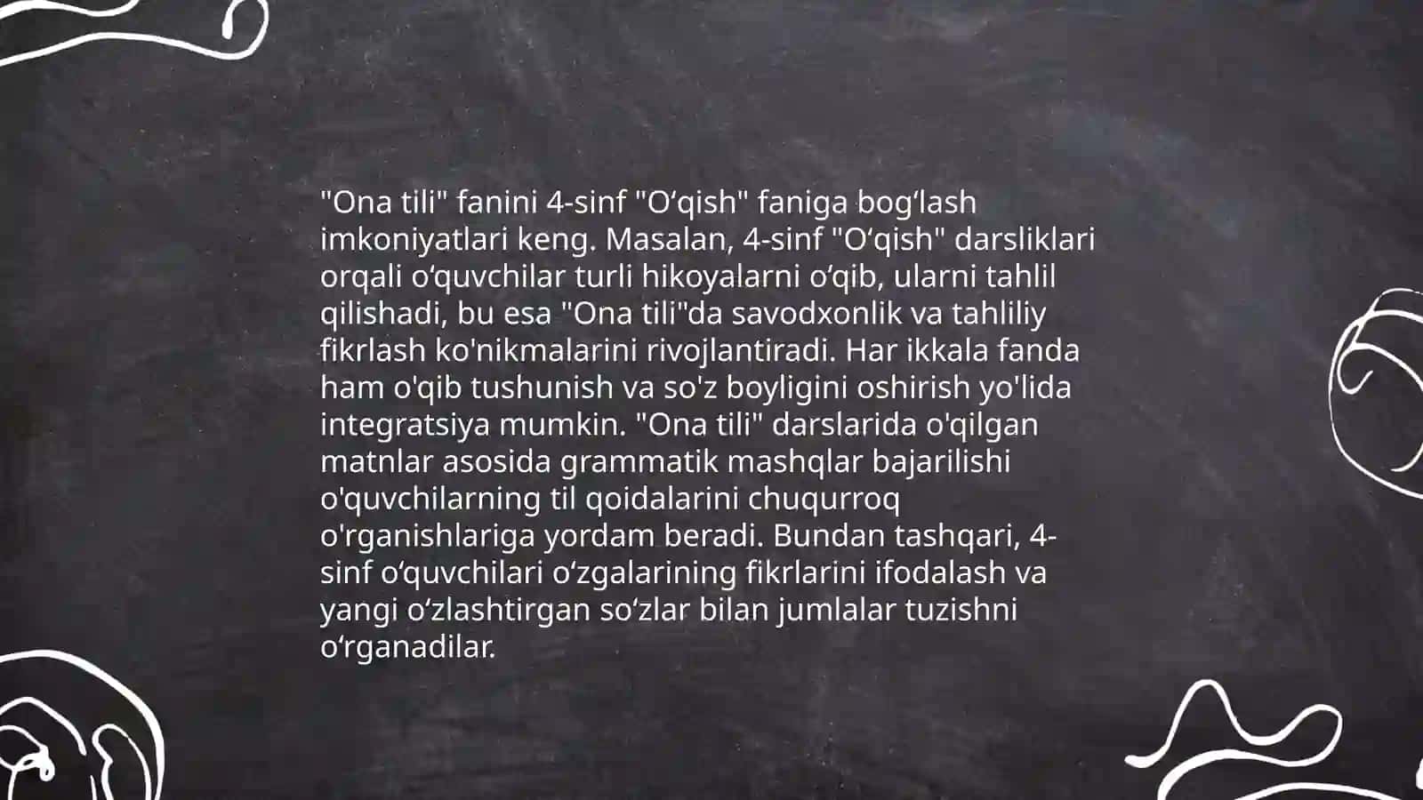 4-sinfda oʻqish fanlarini integratsiya qilishning metodik imkoniyatlari 4