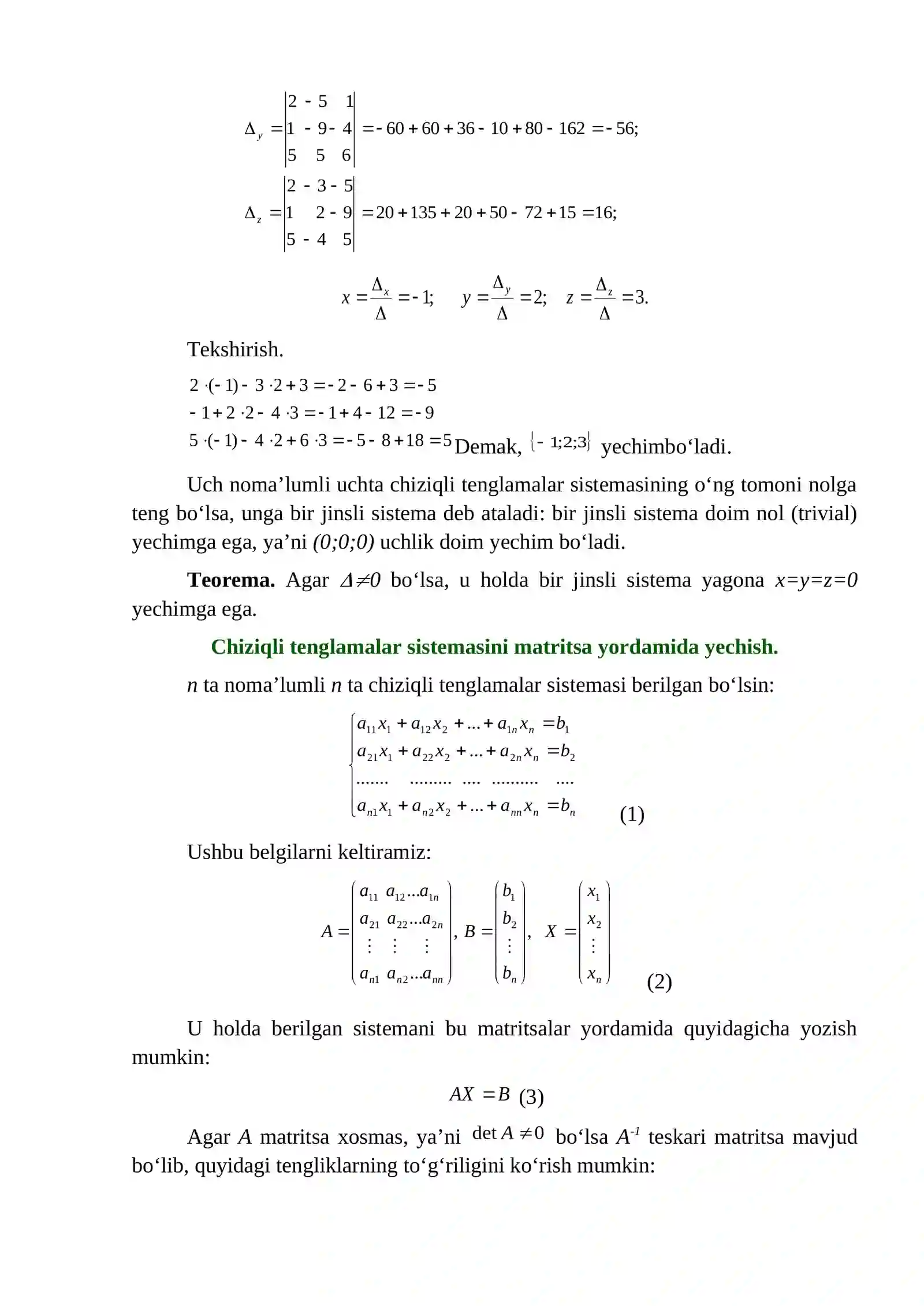 Teskari matrisa 4
