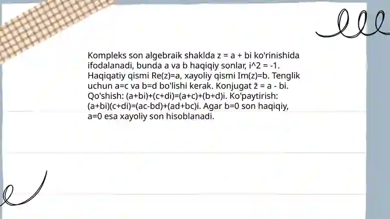 Kompleks sonlar 4