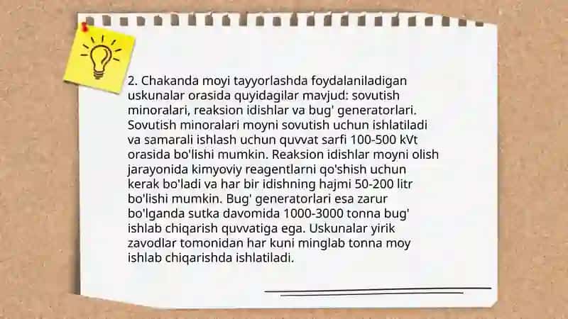 Jumrutsimon chakanda xom ashyosidan chakanda moyi tayyorlash 4