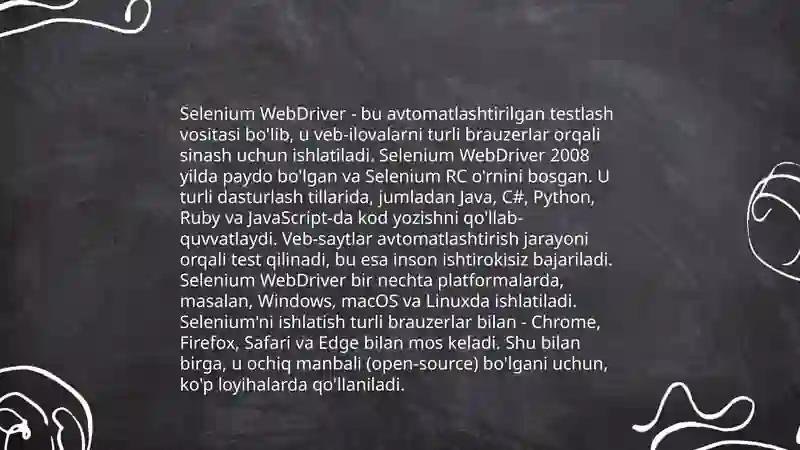 Selenium dasturiy ta'minoti 4