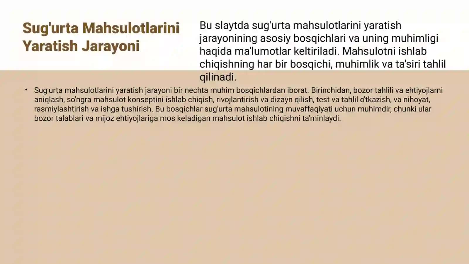 Sug'urta Mahsulotlarini Yaratish Jarayoni 4