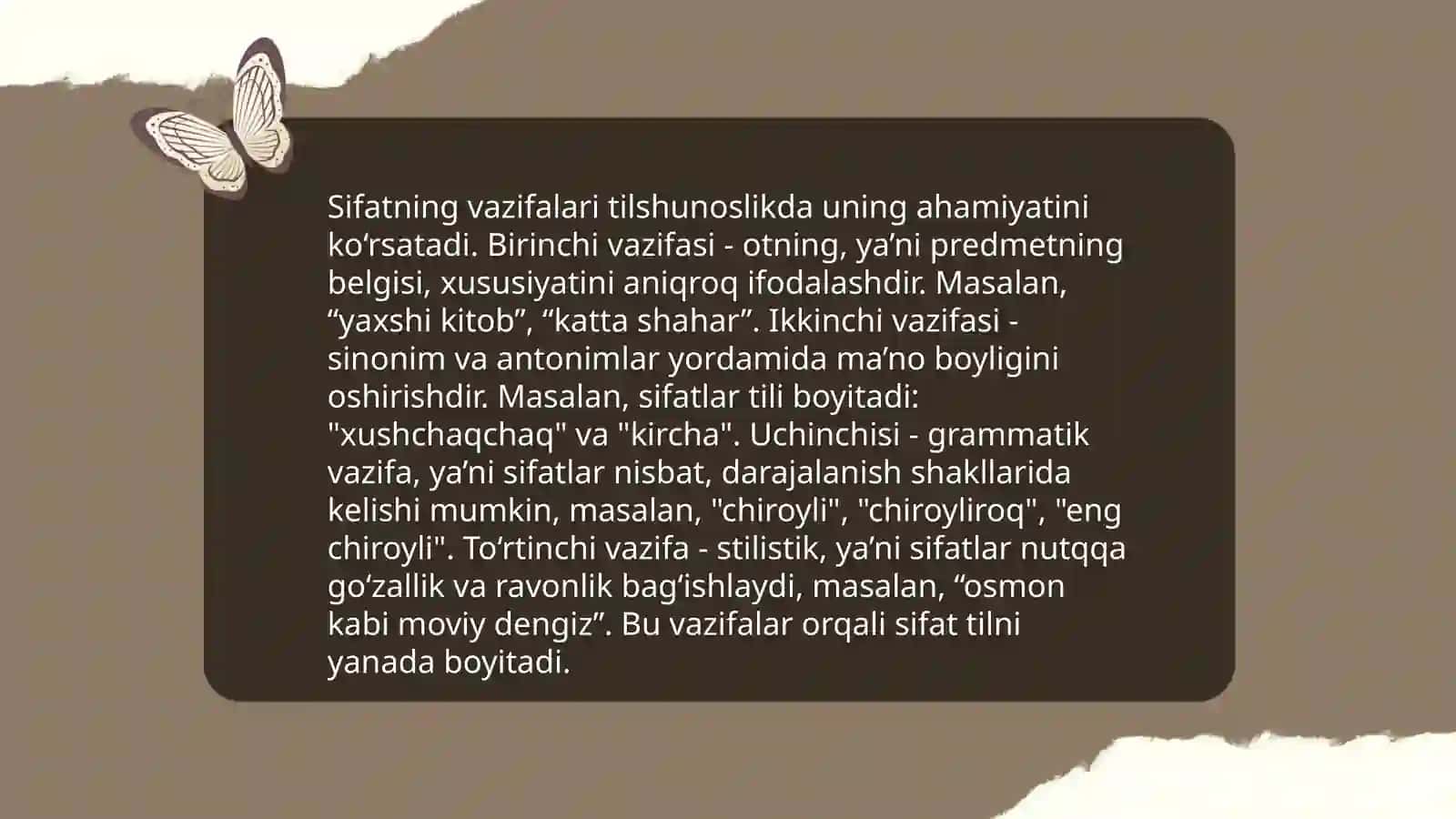Sifatlar 4