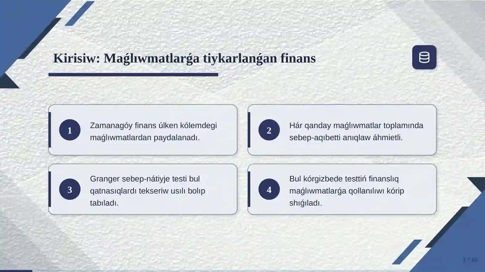 Grenjer (Granger) sebep-nátiyje testi elementleri 4