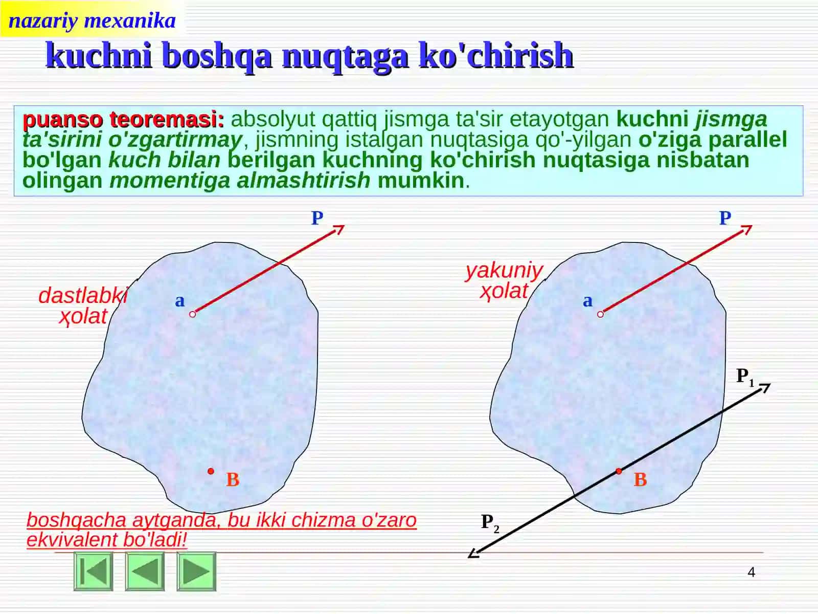 tekislikdagikuchlarsistemasining muvozanati 4