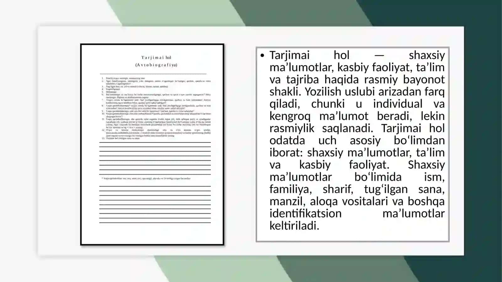 ARIZA TARJIMAI XOLNING YOZILISH USLUBI 4