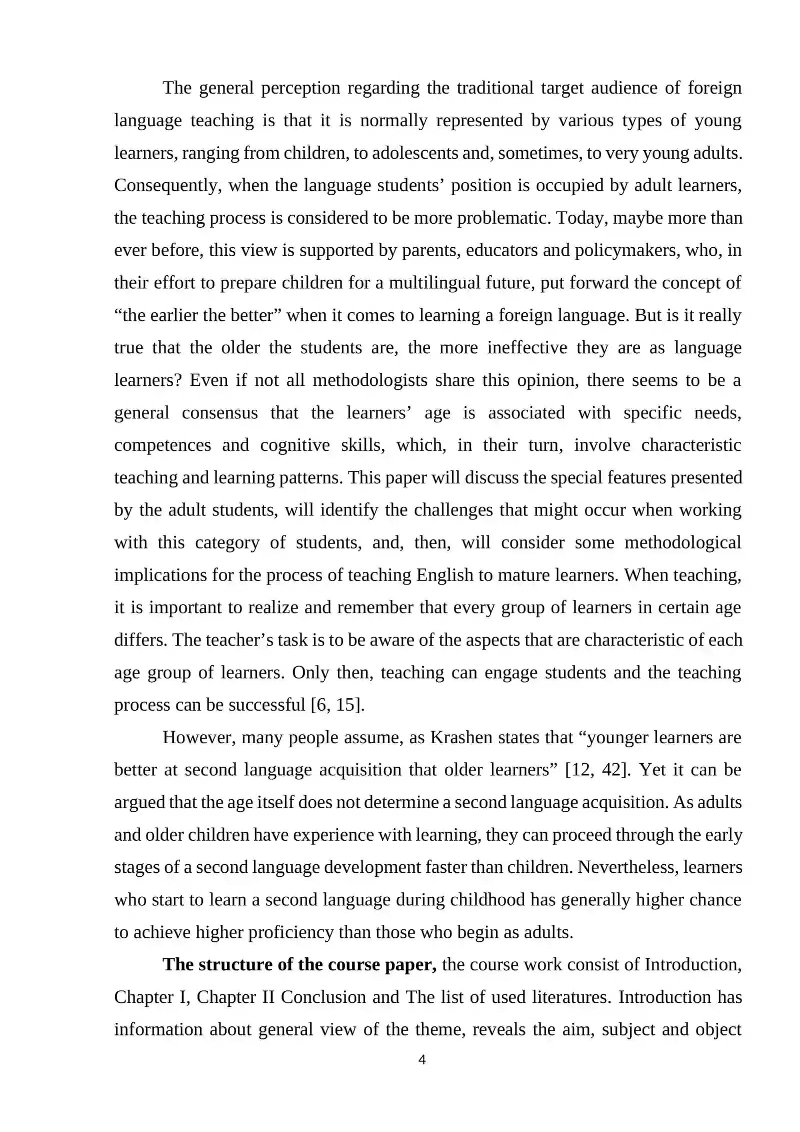 COURSE WORK: Teaching word building to higher classes 4