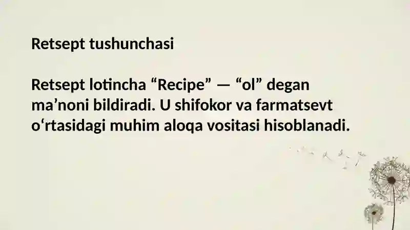 Retsept tarixi 4