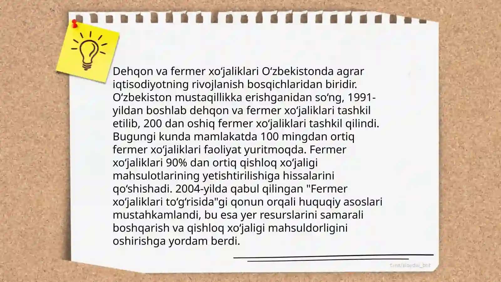 Mustaqillik yillarida qishloq xôjaligi va sanoat sohasidagi õzgarishlar 4