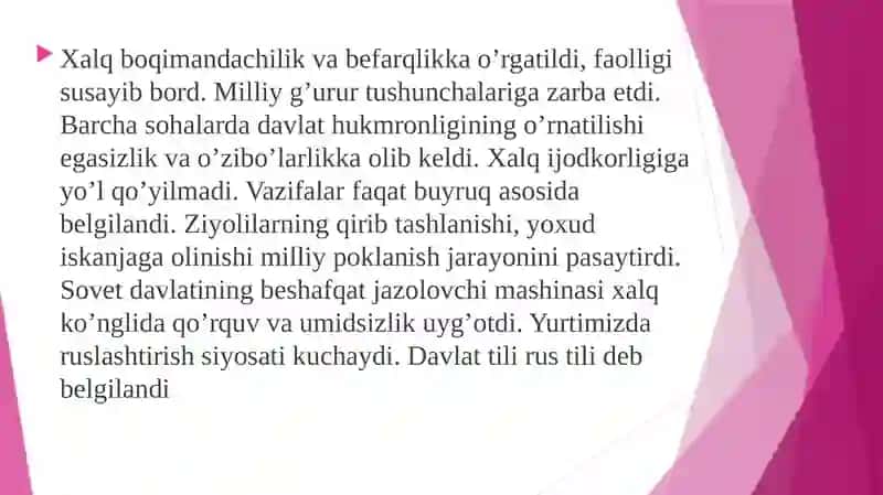 Mustaqillikka erishish arafasida O'zbekistondagi ijtimoiy - siyosiy jarayonlar 4