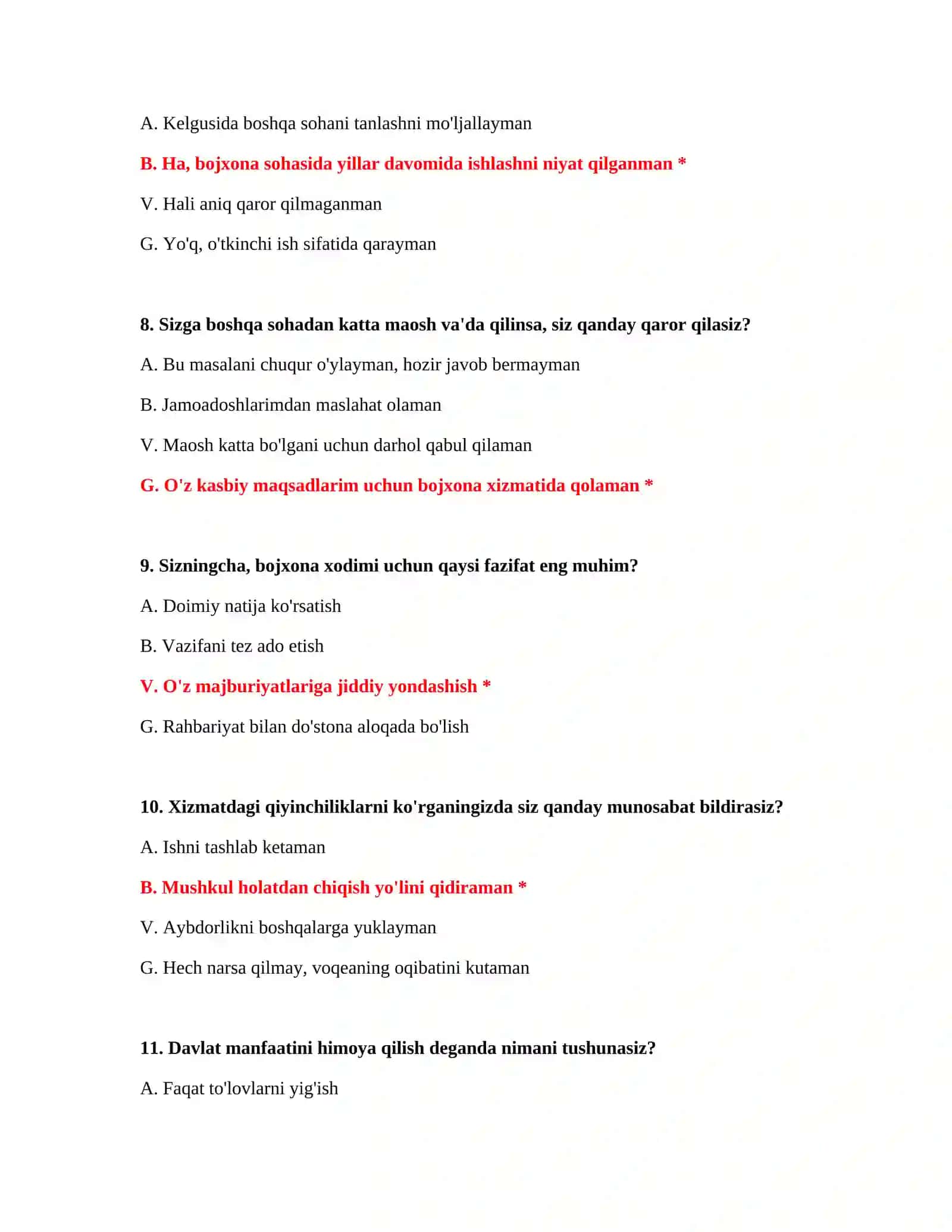 PSIXOLOGIK BAHOLASH VA TO'LIQ SAVOL-JAVOBLAR TO'PLAMI 4