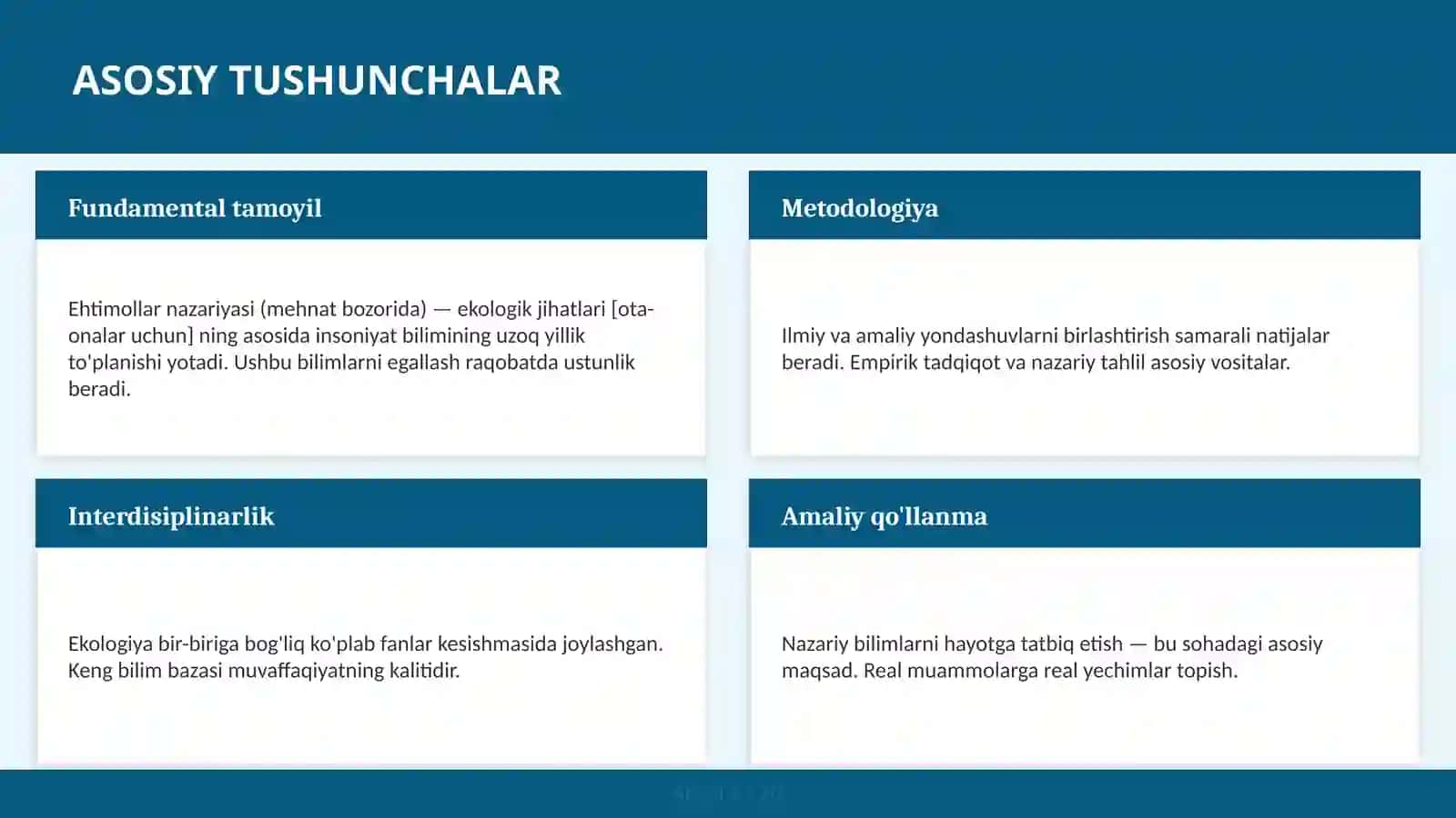 Ehtimollar nazariyasi (mehnat bozorida) — ekologik jihatlari [ota-onalar uchun] 4