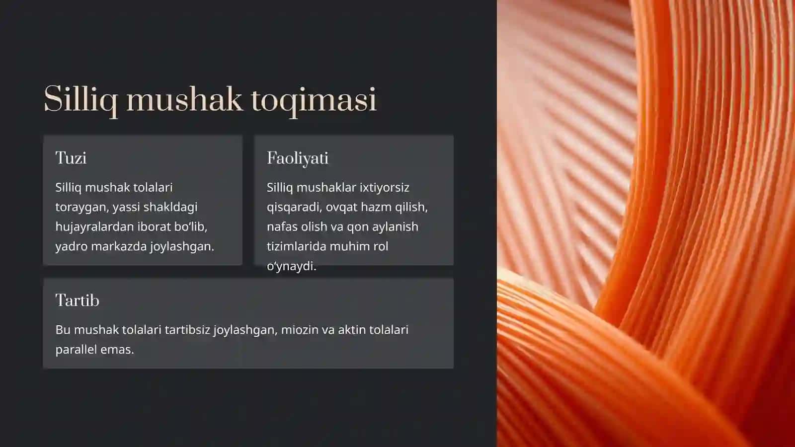Mushak qisqarish mexanizmning morfologik asoslari 4