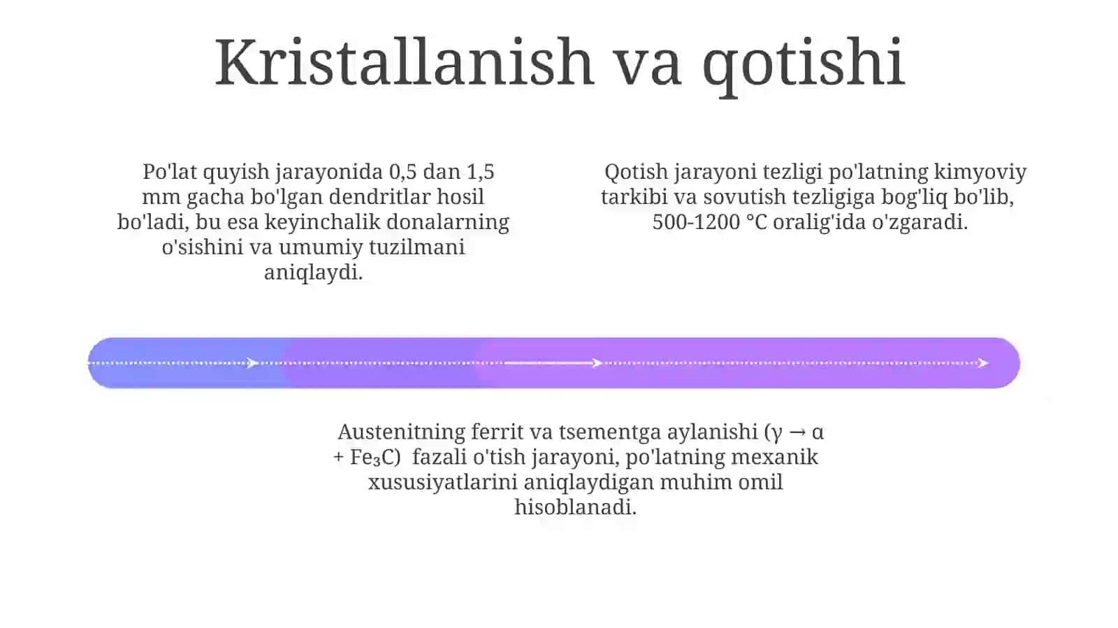 Po'lat quyishda kuzatiladigan asosiy fizikaviy va kimyoviy hodisalar 4