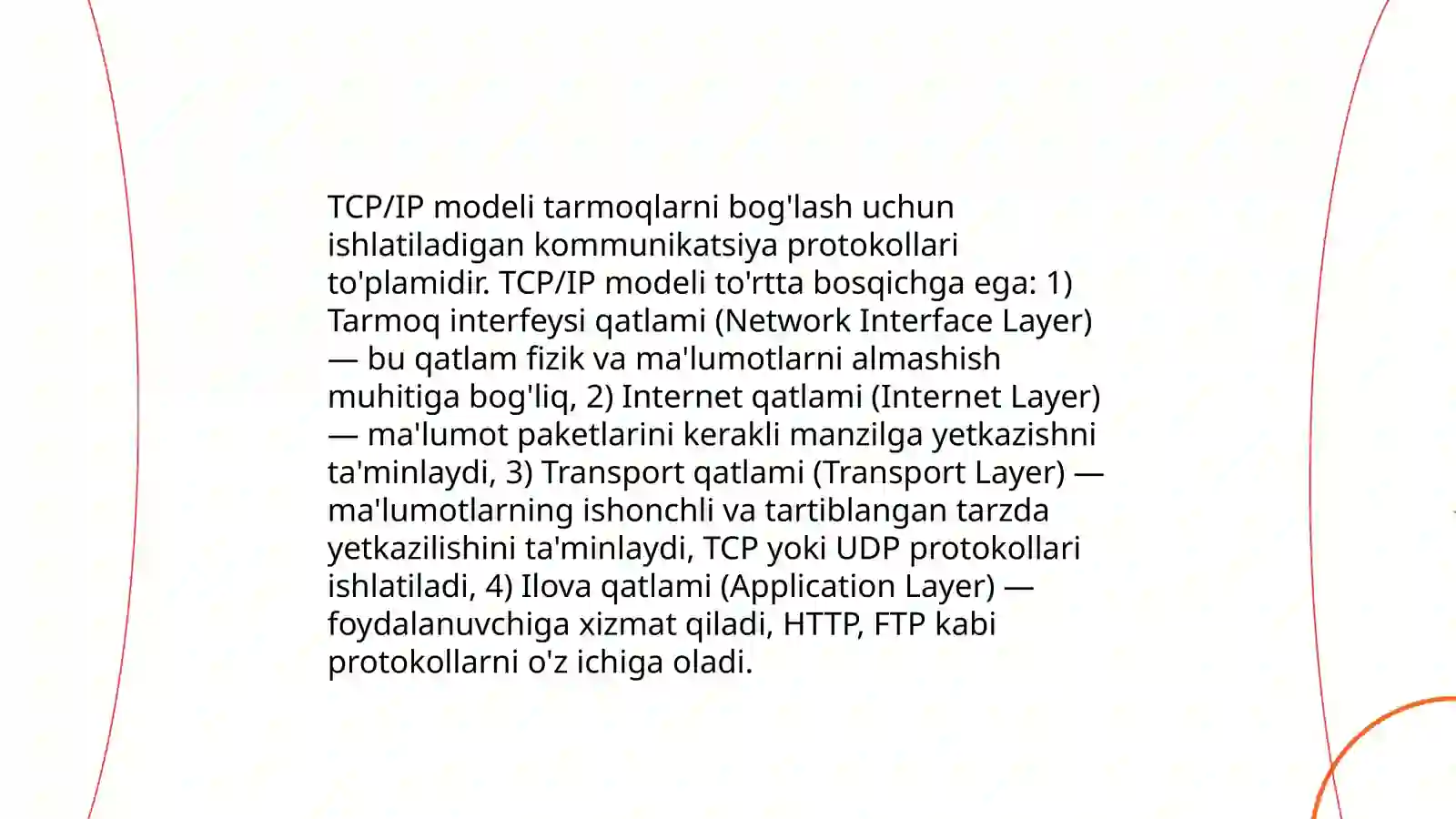 OSI va TCP |IP Modellari Tahlili 4