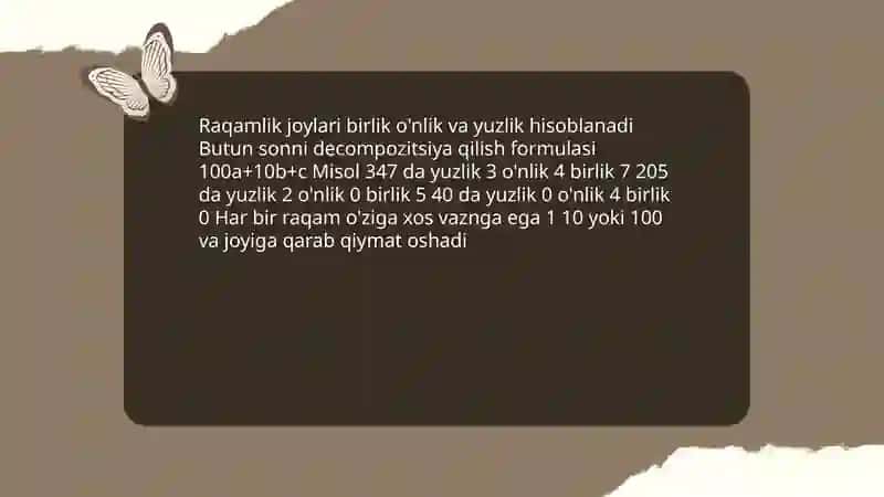 1000 ichida nomanfiy butun sonlar ustida ishlash metodlari 4