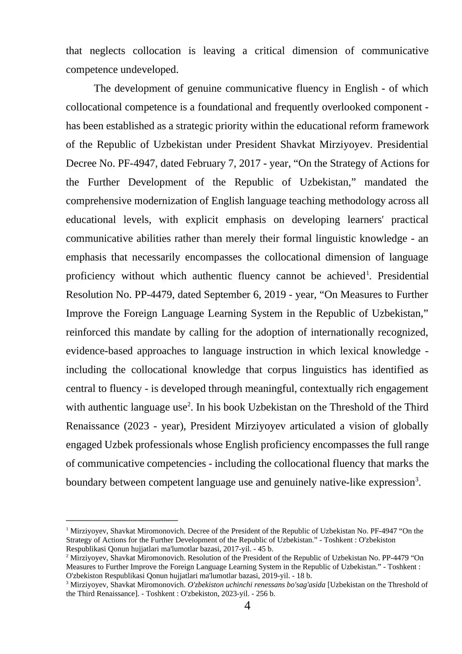 COURSE PAPER ON EFFECTIVE TECHNIQUES FOR TEACHING COLLACATIONS 4