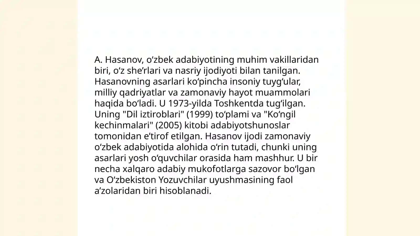 A.Hasanovning hayoti 4