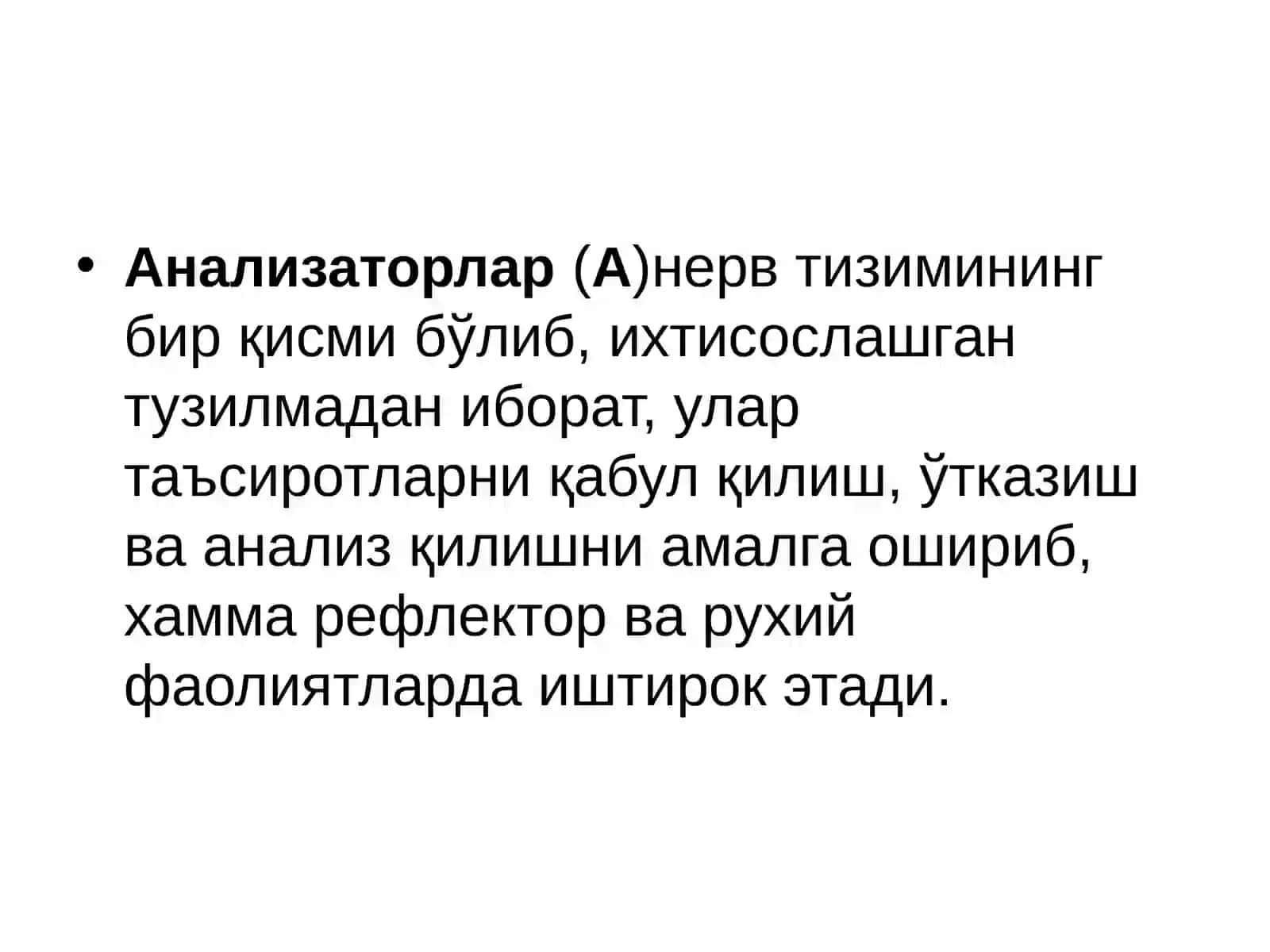 Анализаторлар физиологияси. Тери анализатори 4