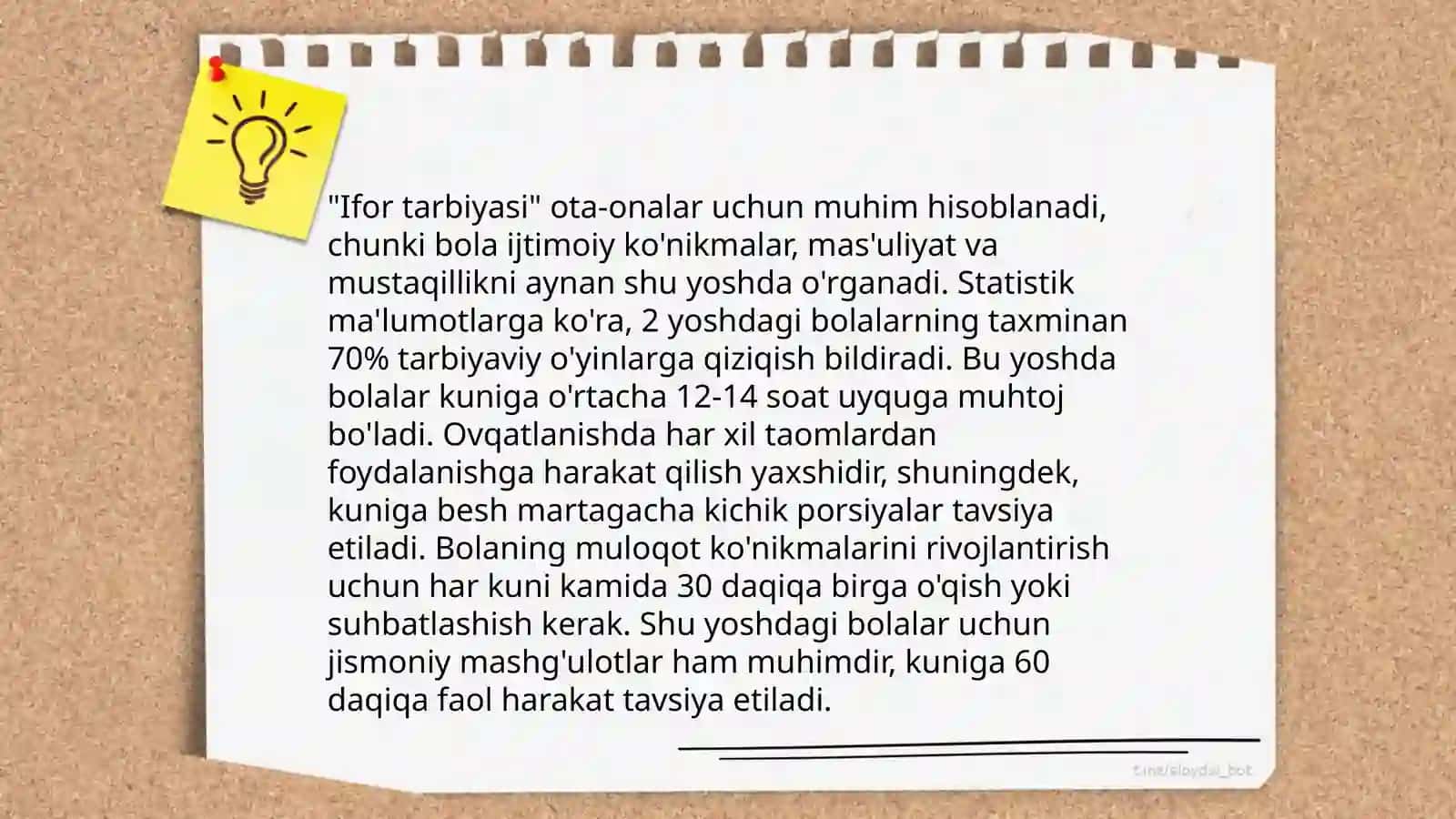 Bola tarbiyasi va ifori mavzusiga 10 list taqdimot 4
