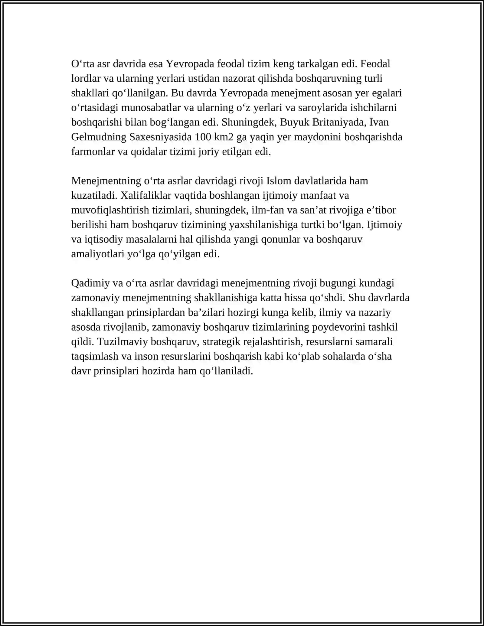 Menejmentning Rivojlanish Tarixi va Hozirgi Holati 4