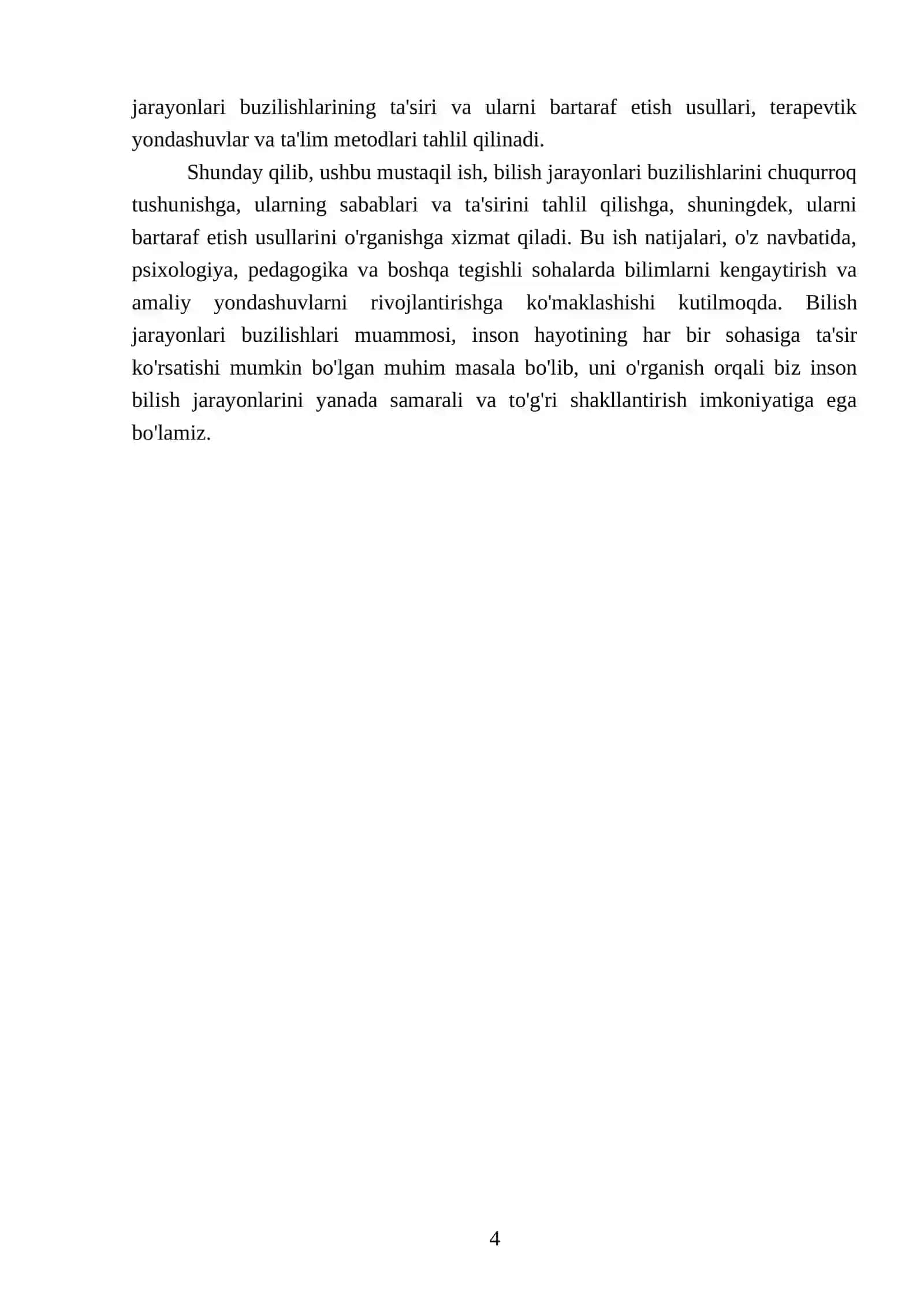 Bilish jarayonlari buzilishlari 4