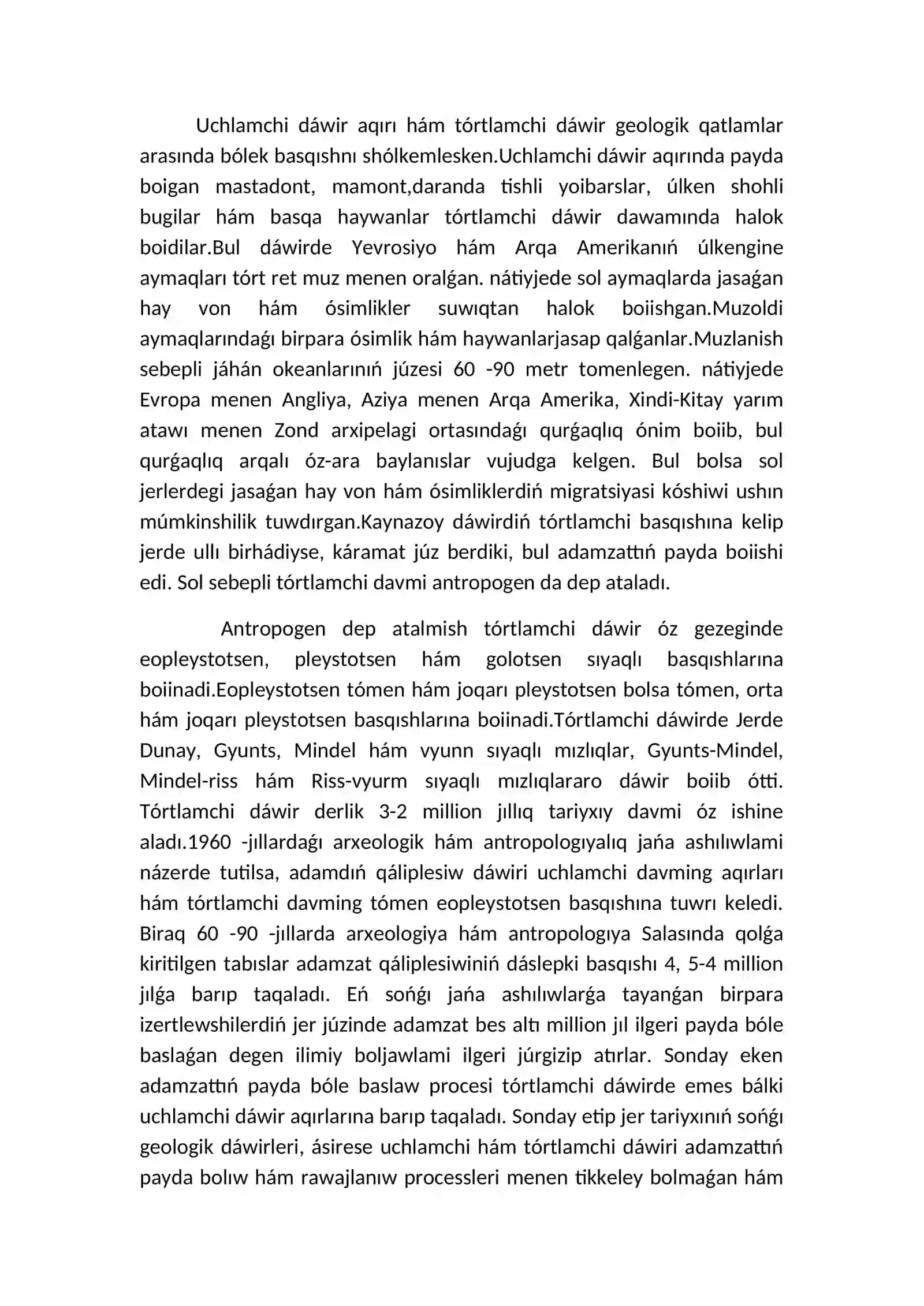 Antropologiyalıq da'wirlestiriw ha'm xronologiya 4