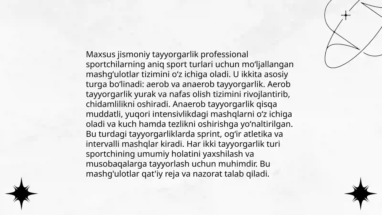 Umumiy va maxsus jismoniy tayyorgarlik haqida bilimlarni oshirish 4