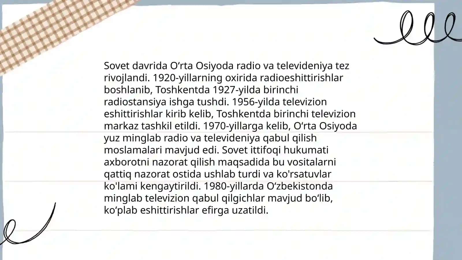 Oʻrta Osiyoda radio va televideniyaning rivojlanishi 4