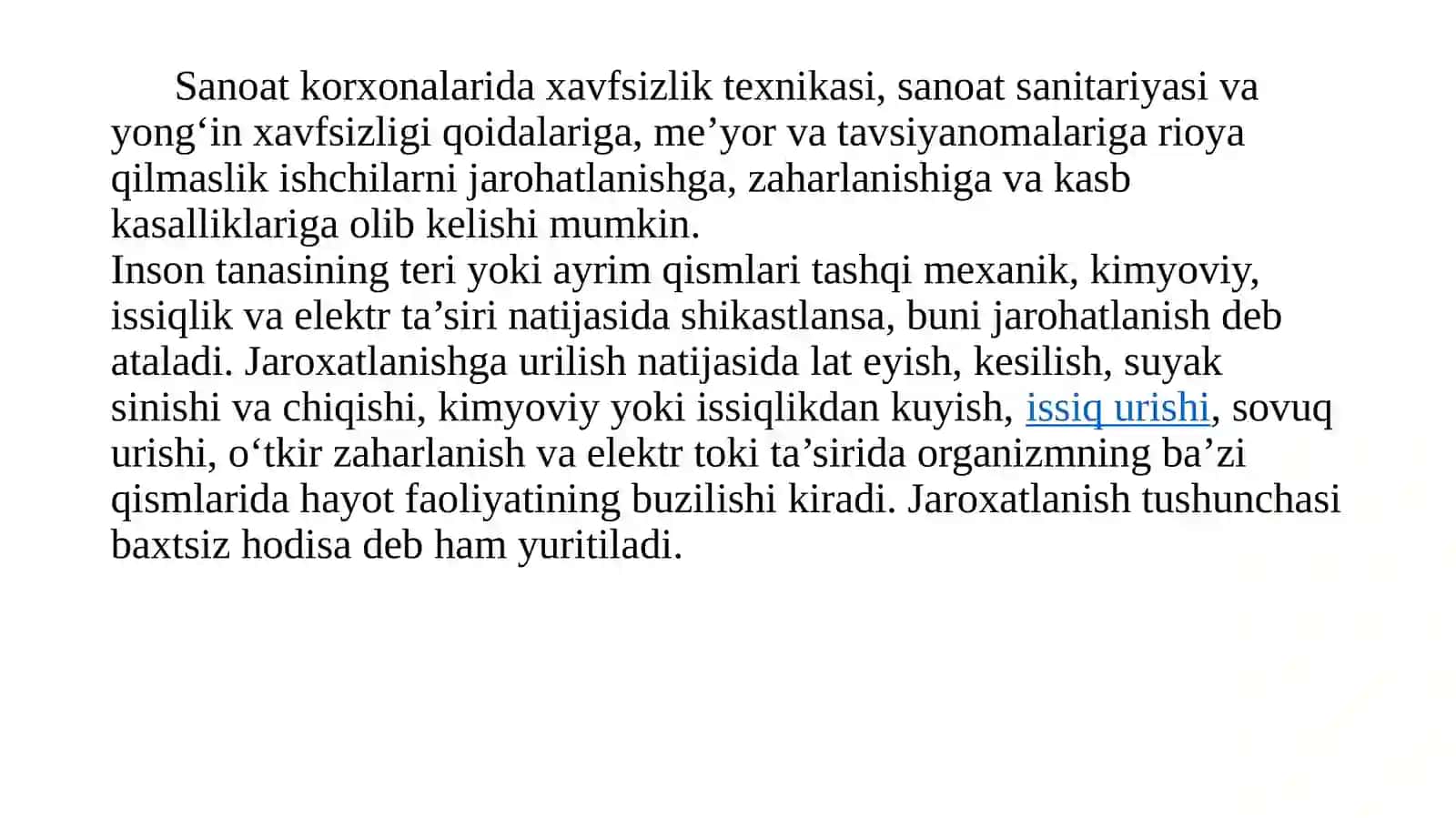 Ishlabchiqarishkorxonalarida kasallanish, chang ta`siri 4