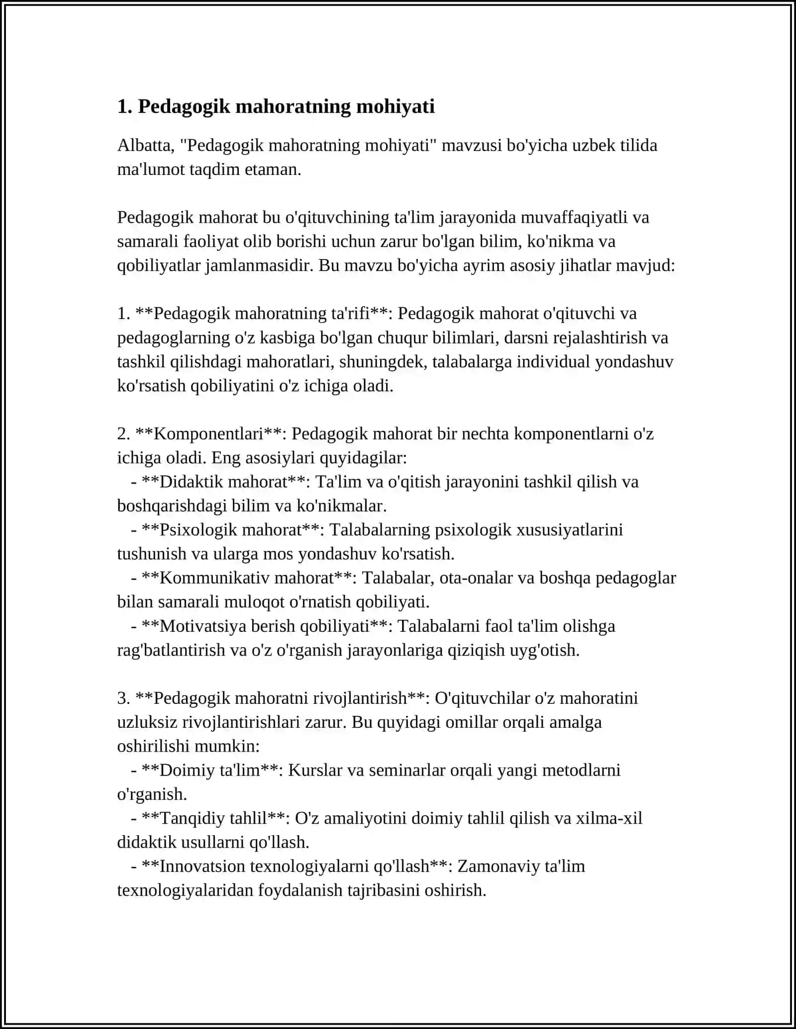 PEDAGOGIK MAHORAT HAQIDA TUSHUNCHA 4