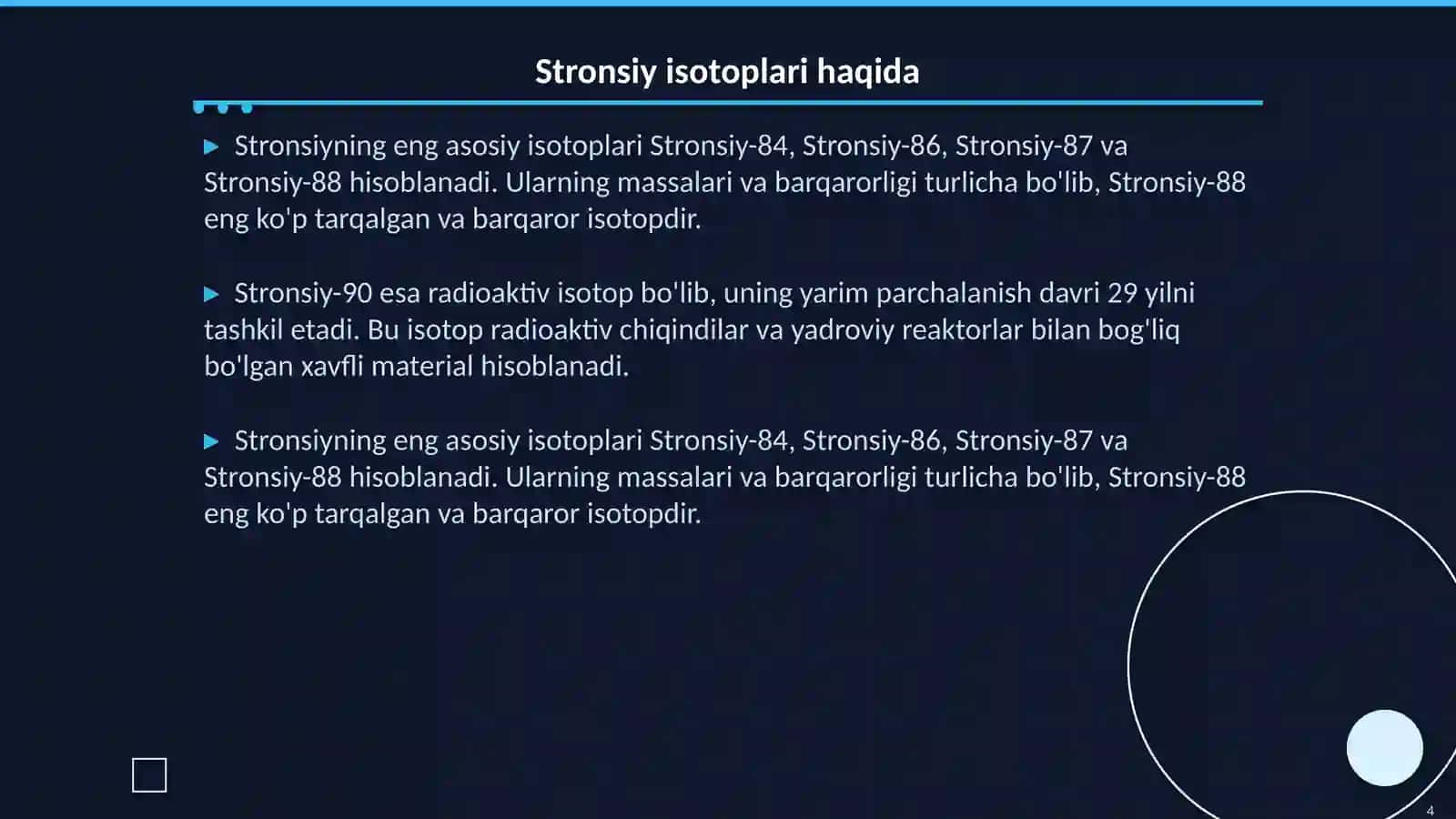 Stronsiy va uning xossasi 4