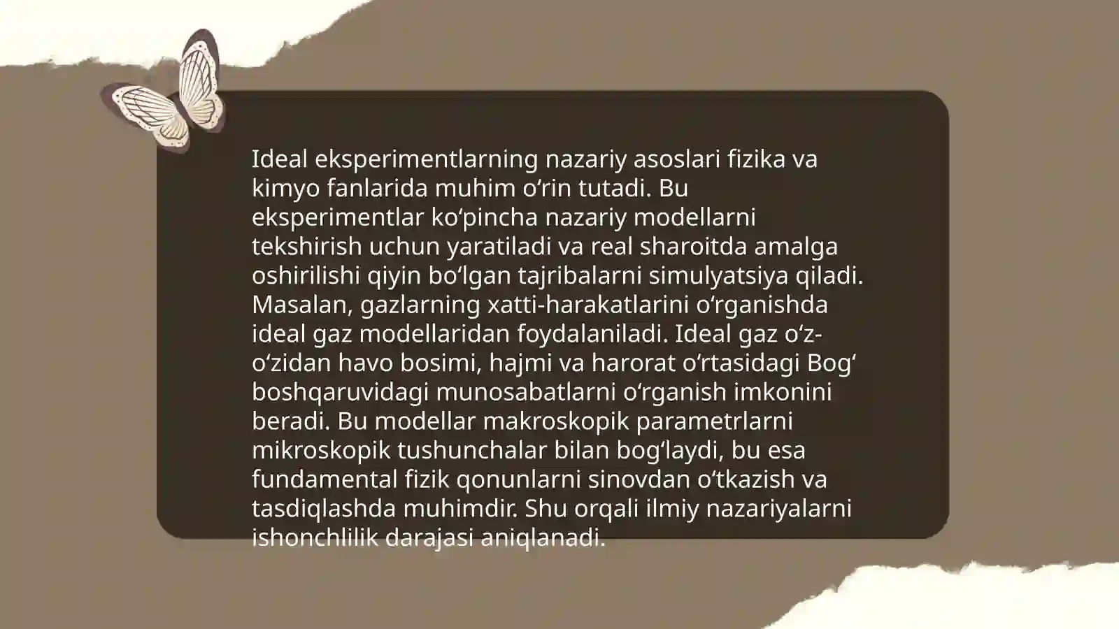 Ideal va real eksperiment 4