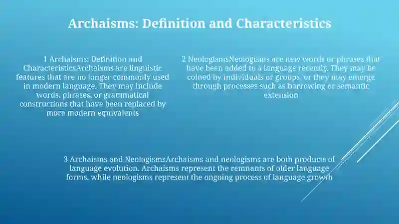 Neologisms And Archaisms 4