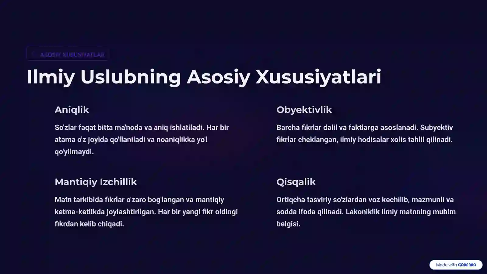 Terminologiya va Ilmiy Uslub 4